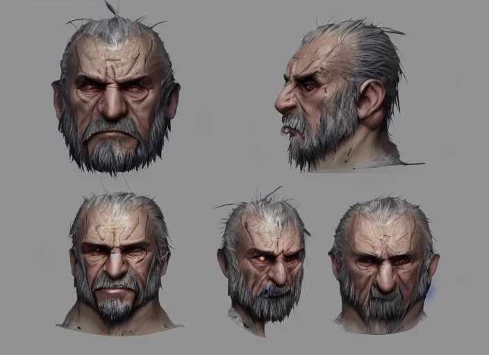 Image similar to extremely scary angry old tough rough looking viktor orban. scars, scary, gruffness, interesting 3 d character concept by square enix, in the style of league of legends, hyper detailed, cinematic, final fantasy, character concept, ray tracing, fur details, maya, c 4 d, artstation