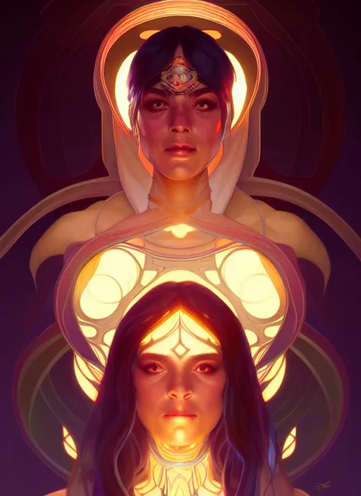 Prompt: symmetry!! portrait of raven from apex, intricate, elegant, glowing lights!! highly detailed, digital painting, artstation, concept art, smooth, sharp focus, illustration, art by artgerm and greg rutkowski and alphonse mucha