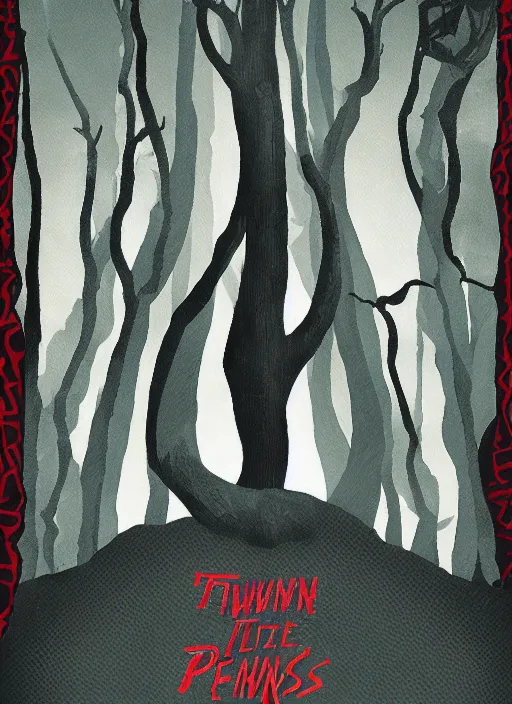 Image similar to twin peaks movie poster art by kieran yanner