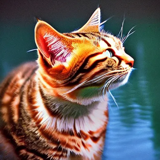 Prompt: a feline carp - cat - hybrid, animal photography, wildlife photo