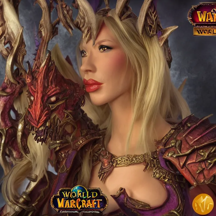 Image similar to onyxia, an world of warcraft portrait of onyxia, figurine, detailed