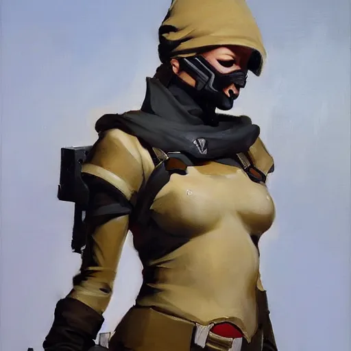 Image similar to greg manchess portrait painting of partially armored banksy as overwatch character, medium shot, asymmetrical, profile picture, organic painting, sunny day, matte painting, bold shapes, hard edges, street art, trending on artstation, by huang guangjian, gil elvgren, ruan jia, randy vargas, greg rutkowski