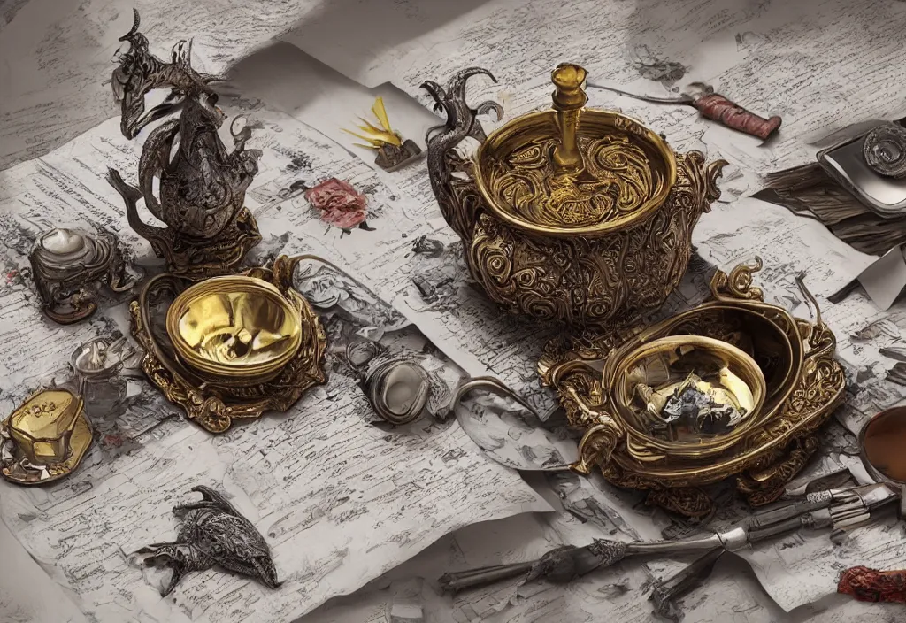 Prompt: smooth shading, ultra detailed, realistic detailed photo rendered in octane 3 d, with an ashtray on top, collage, paper, animals, intricate detail, intricate ink painting detail, sharp high detail ultra detailed, high resolution, cinematic, unreal 6