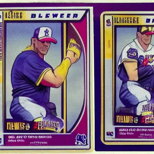 Prompt: Thanos rookie baseball card for the Milwaukee Brewers,