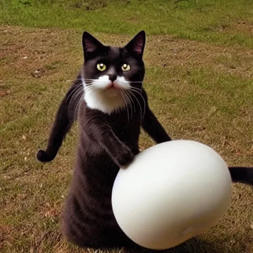 Prompt: a juggling cat