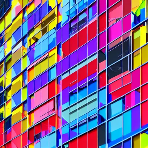 Prompt: new york city building abstract geometric colorful render 4 k