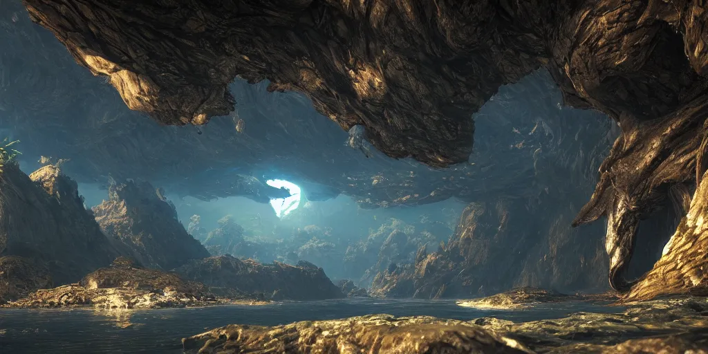 Prompt: alien flying islands, 8 k uhd, unreal engine, octane render in the artstyle of kuindzhi
