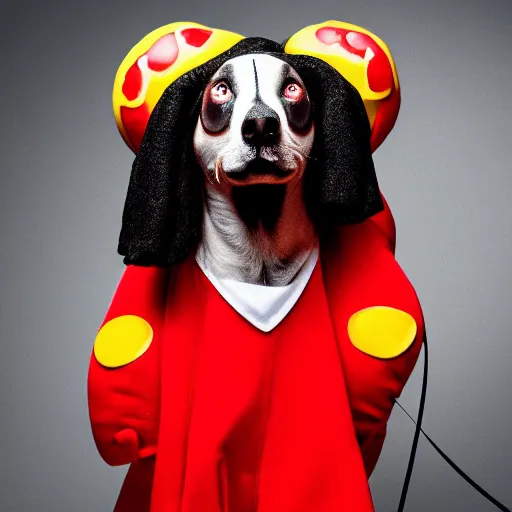 Image similar to photo of snoop dog in a hotdog costume, 8 k