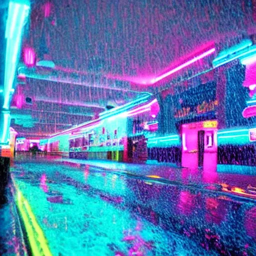 Image similar to neon rain