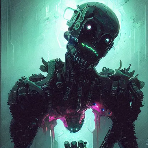 Image similar to shodan from system shock 2 by greg rutkowski