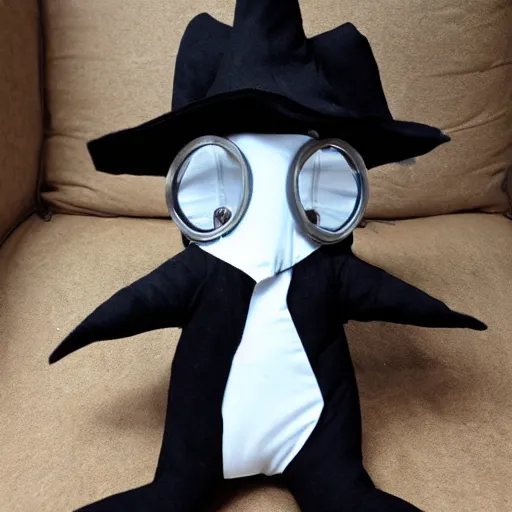 Prompt: plague doctor plushy