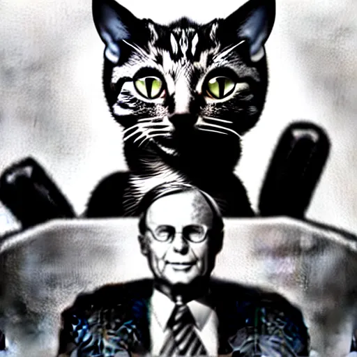 Image similar to junkyard cat donald rumsfeld