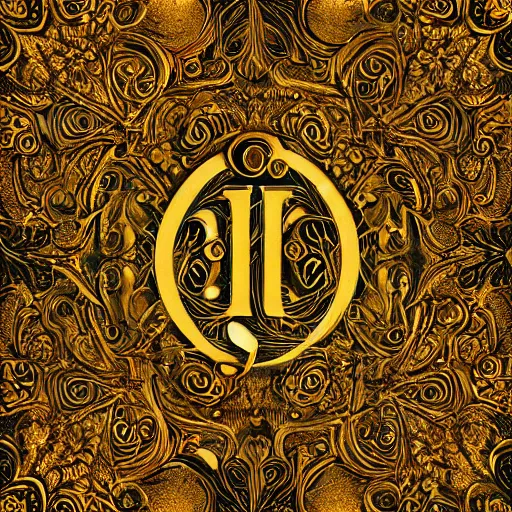 Image similar to flourished victorian typographic composition, gold, david a. smith, high detail, 4 k