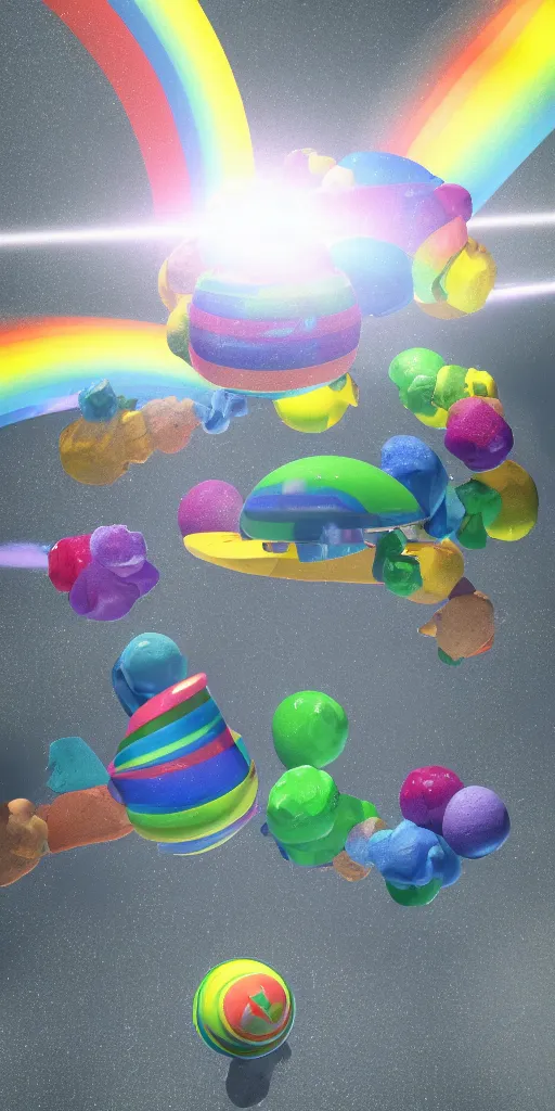 Prompt: 🚀🌈🤩, octane 3 d render