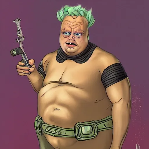 Image similar to Barney Gumble as Baron Harkonnen Dune