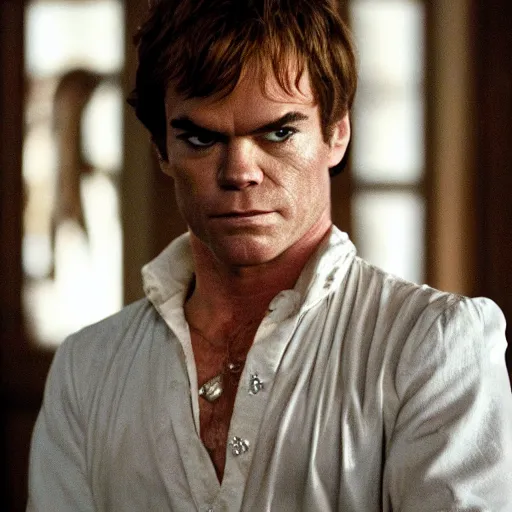 Image similar to dexter morgan as jareth in the labyrinth movie still