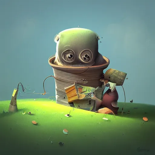 Image similar to cute character illustration by gediminas pranckevicius