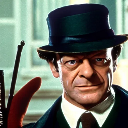 Image similar to Sean Bean as Bert in Mary Poppins, movie still, photograph