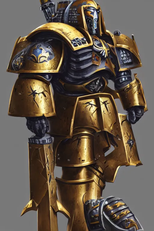 Image similar to armor portrait heros warhammer 4 0 k horus heresy fanart - the primarchs emperor by johannes helgeson animated with vfx concept artist & illustrator global illumination ray tracing hdr fanart arstation zbrush central hardmesh 8 k octane renderer comics stylized