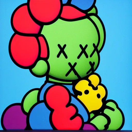 Prompt: beautiful kaws artwork w 6 4 0