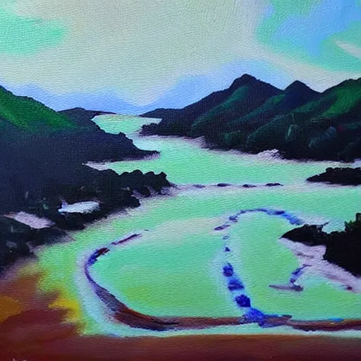 Image similar to oil painting ¥¥¥¥ kaikai kiki