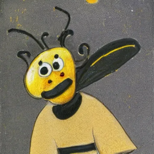 Image similar to a bee who is religious and dressed as a priest