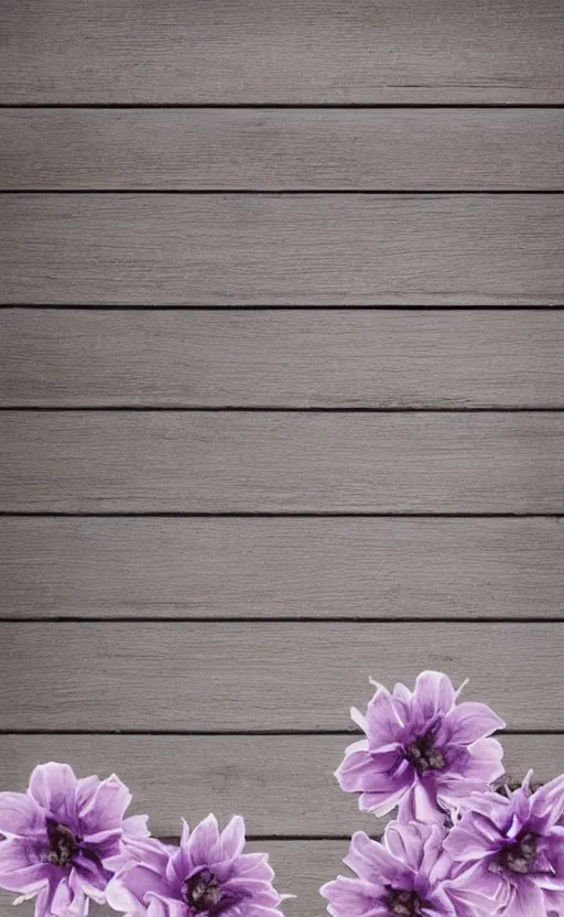 Prompt: clean soft background image with soft, light - purple flowers on pale gray rustic boards, background, cottagecore, photorealistic border, backdrop for obituary text
