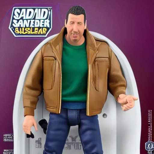 Image similar to a still a detailed full body action figure of adam sandler, first 4 figures, hasbro detailed product photo