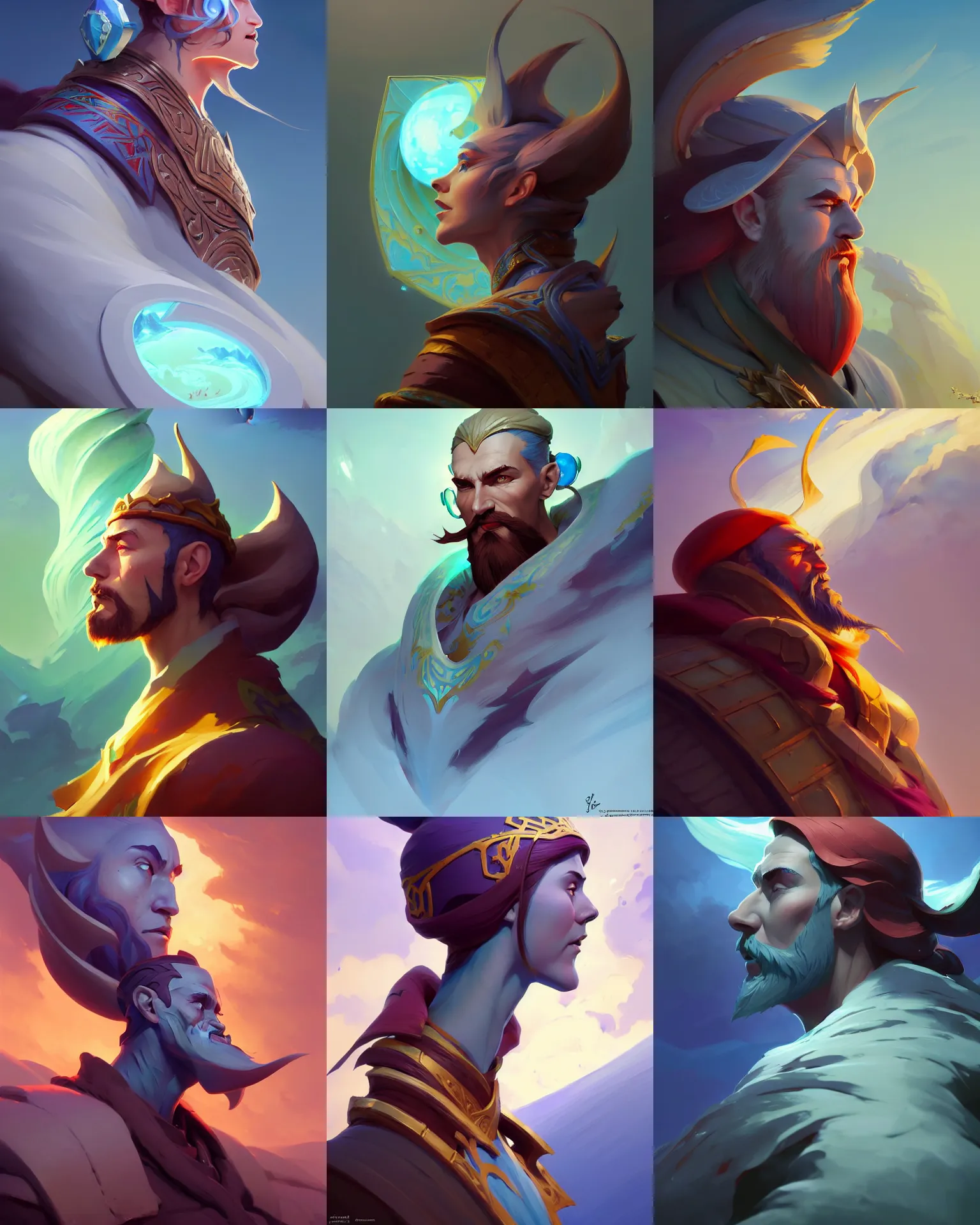 Prompt: side shot centered painted portrait russian tatar hyperborea, wind sorcerer, art nouveau octane render, league of legends, matte painting concept art, official fanart behance hd artstation by jesper ejsing, by rhads and makoto shinkai and lois van baarle and ilya kuvshinov and rossdraws