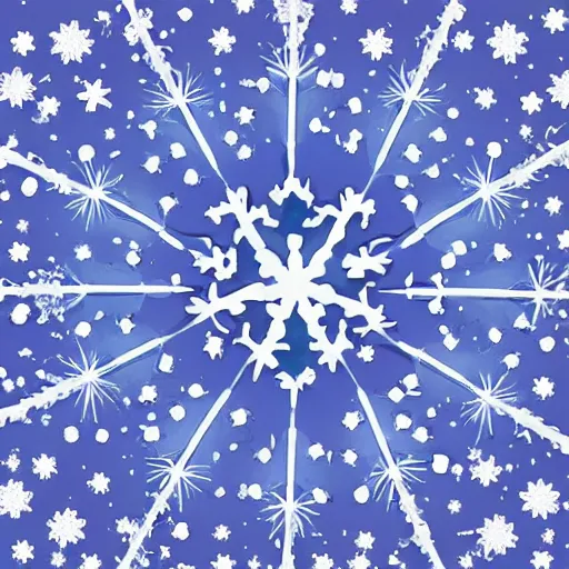 Image similar to silk snowflakes forming a pretty face