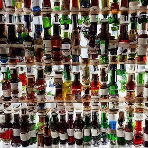 Image similar to house made of bottles