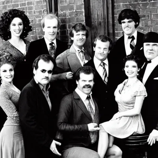 Image similar to the cast of cheers 1 9 8 2, publicity photo