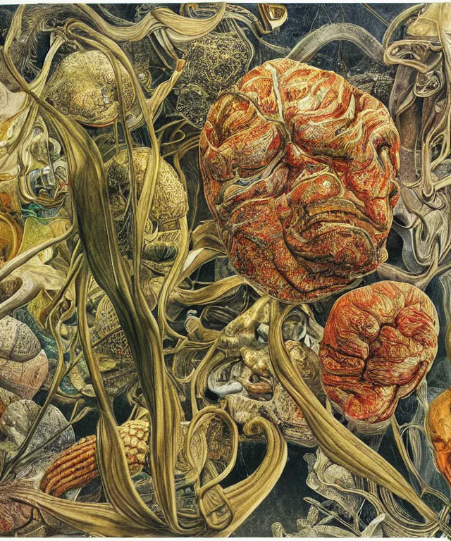 Prompt: high quality high detail painting by lucian freud, hd, all of the knowledge of the world in kelsey grammer's brain, photorealistic lighting, by ernst haeckel