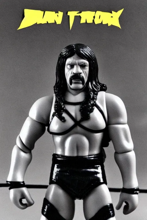 Image similar to danny trejo as a 1 9 8 0 s wrestling action figure