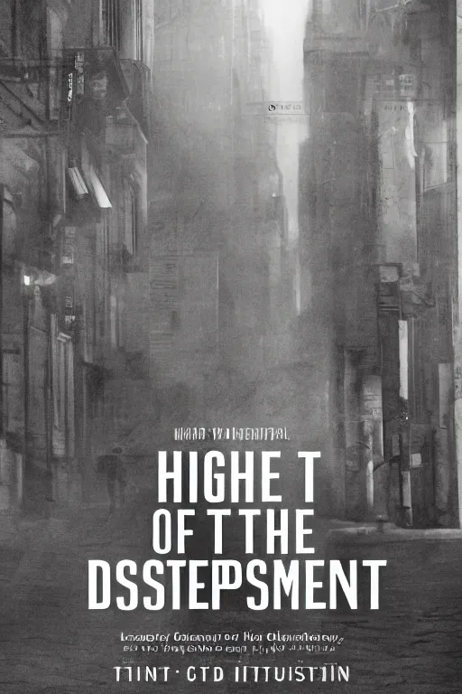 Prompt: Book Cover for Literary Novel 'The Streets of the City of Disappointment', high contrast hyperrealism 8k