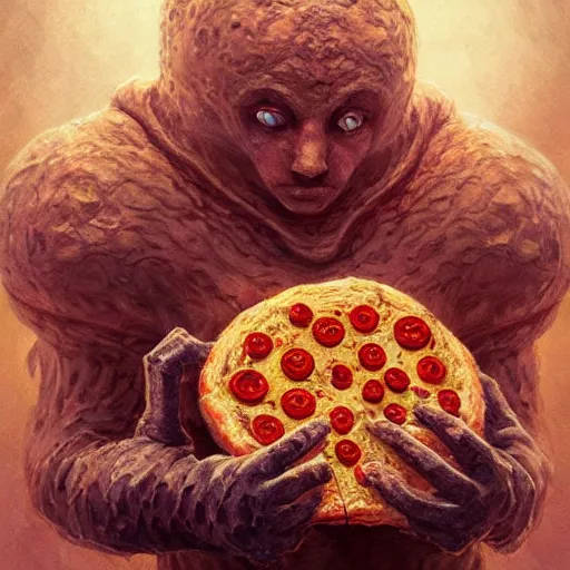 Prompt: ultra realistic illustration of golem made of pizza, intricate, fantasy italy, elegant, highly detailed, digital painting, artstation, concept art, smooth, sharp focus, illustration, art by tim mcburnie and conar cross and anato finnstark