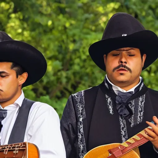 Prompt: sad mariachi band