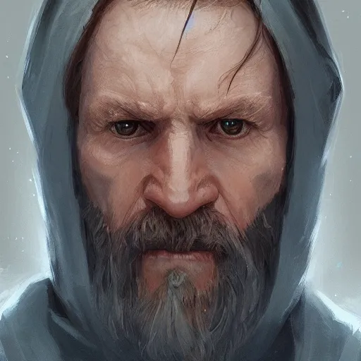 Prompt: portrait of a man by greg rutkowski, old jedi master, he looks like cameron monaghan, beard, wearing a blue jedi robes, star wars expanded universe, he is about 8 0 years old, highly detailed portrait, digital painting, artstation, concept art, smooth, sharp foccus ilustration, artstation hq