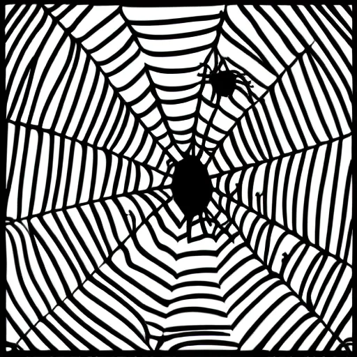 Image similar to one-line art grafic the sheep sheep sheep included a spider web, grey scale