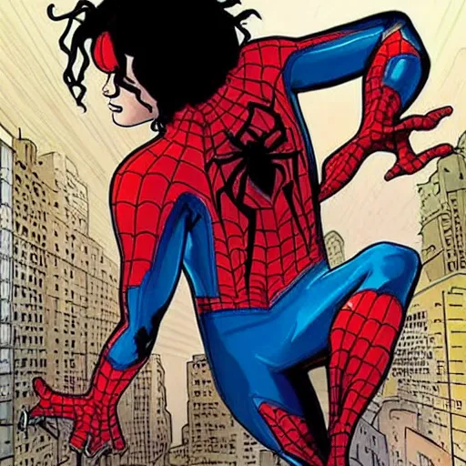 Image similar to michael jackson as spider - man