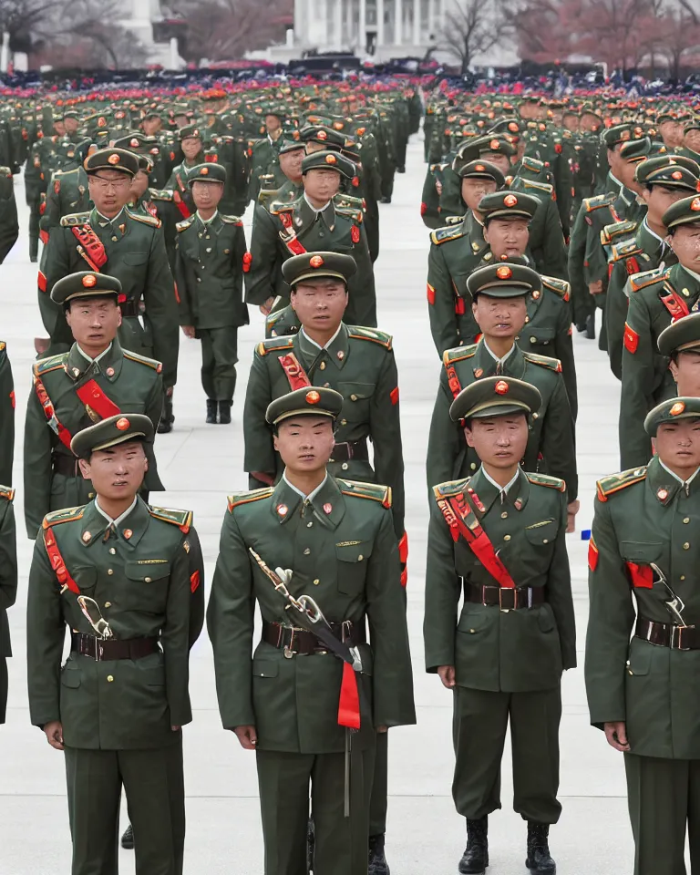 Image similar to chinese soldiers in washington dc