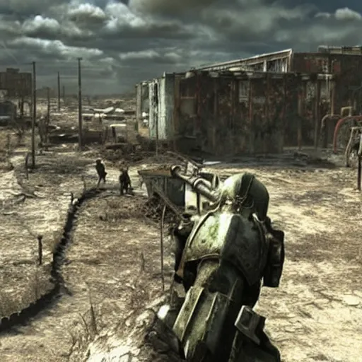 Image similar to a still of wasteland from fallout 3 movie