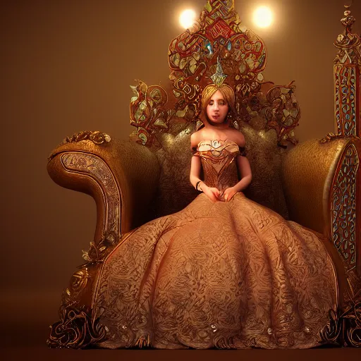 Image similar to gorgeous princess, ornate 4 k intricate detailed octane render