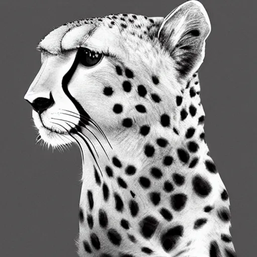 Image similar to cheetah with dreadlocks, realistic
