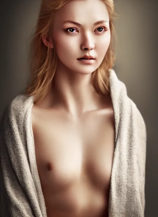 Prompt: a gorgeous norwegian female photo, professionally retouched, soft lighting, realistic, smooth face, full body shot, torso, dress, perfect eyes, sharp focus on eyes, 8 k, high definition, insanely detailed, intricate, elegant, artgerm and jason chan and mark litvokin