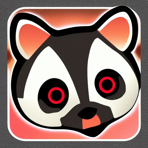 Image similar to iphone app icon for an app that controls nearby raccoons.