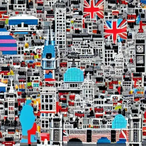 Image similar to London in the style of Lego