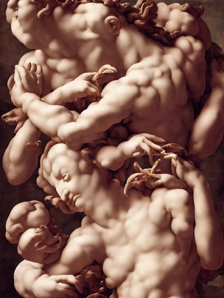 Prompt: fragrance advertising campaign sculpted by michelangelo