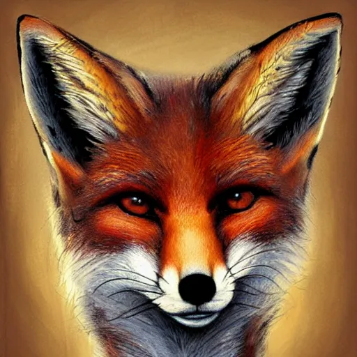 Image similar to realistic detailed face portrait of a fox detective by emilia dziubak, will terry, greg olsen, chris mars, ann long, and mark brooks, fairytale, female, feminine, art nouveau, illustration, character concept design, storybook layout, story board format