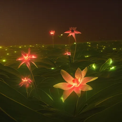 Prompt: Luminescent flower blooming at twilight, cgsociety, r /art, trending on artstation, artstationHD, octane render, highly detailed, cel-shaded